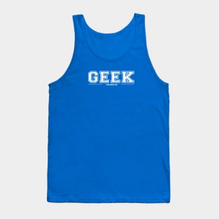 GEEK VARSITY WHITE Tank Top